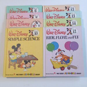 VTG Walt Disney Fun-To-Learn Library Volume Set 1983 Bantam Books Lot of 8
